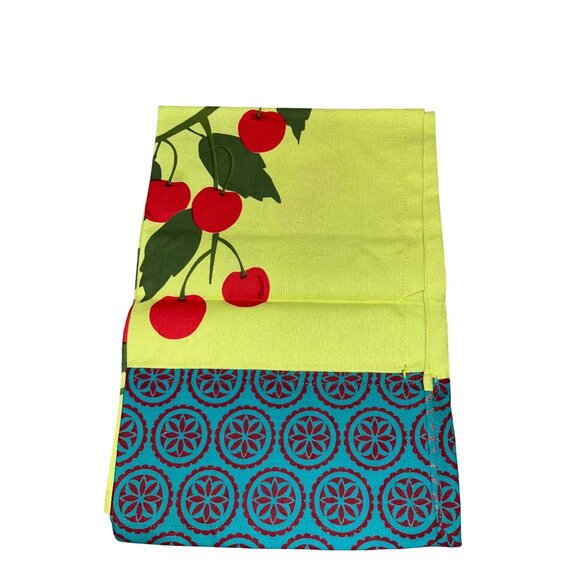 Tag Dish Kitchen Towels Set of 3 100% Cotton Jardin Cherries + Ariel Striped New - Picture 2 of 7